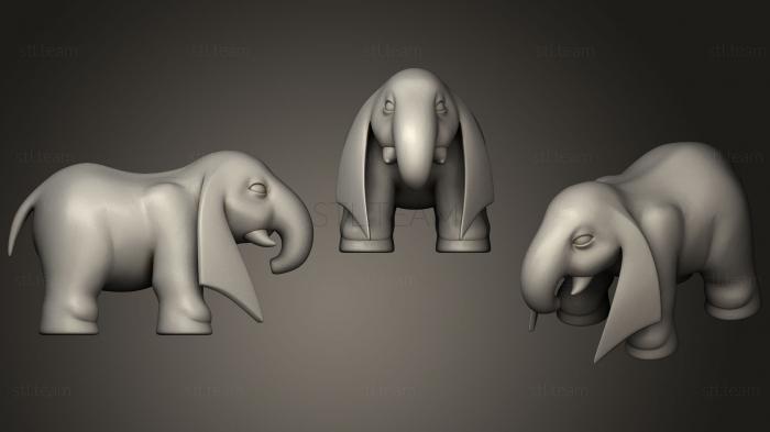 3D model Cartoon Elephant (STL)